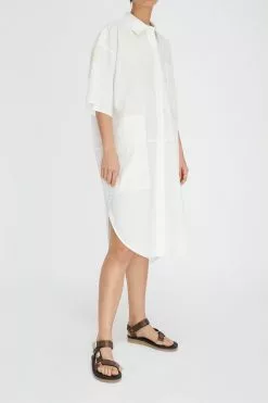 LM Poplin Short Sleeve Shirt Dress