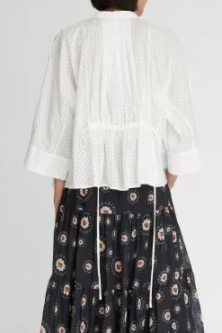 Madeleine Tie Front Blouse -Dress store 47 MadelineBlouse Natural 0953174 scaled