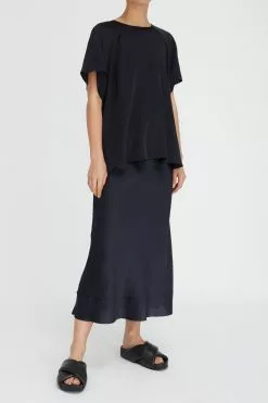 Stella Silk Satin Skirt