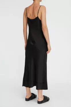 Stella Silk Satin Slip Dress -Dress store 58 StellaSilkSatinSlipDress Black 0844 scaled