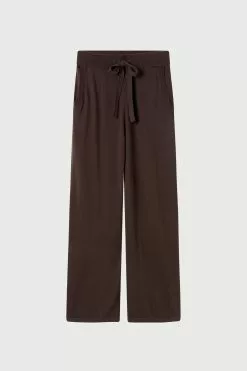 Cotton Cashmere Wide Leg Pant 7 Cotton Cashmere Wide Leg Pant -Dress store 64 CottonCashmereWideLegPant Chocolate scaled