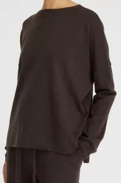 Cotton Cashmere Boxy Knit -Dress store 65 CottonCashmereBoxyKnit Chocolate30436 scaled