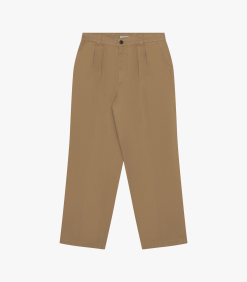 Twill Double Pleat Pant Dark Khaki