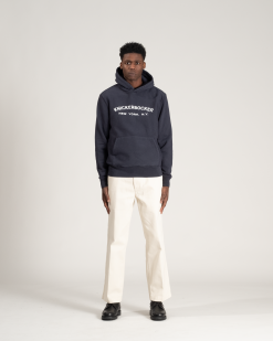 Logo Hoodie Dark Navy -Dress store AW 21 On Model Web Res Heavyweight Hoody 013