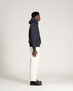 Logo Hoodie Dark Navy -Dress store AW 21 On Model Web Res Heavyweight Hoody 014