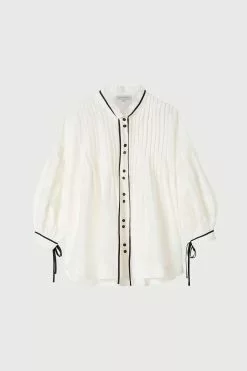 Belle Balloon Sleeve Shirt -Dress store BelleBalloonSleeveShirt Natural scaled