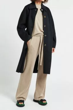 Cotton Cashmere Wide Leg Pant