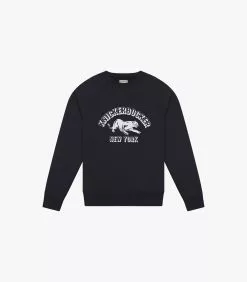 Big Cat Raglan Crew Sweatshirt Black