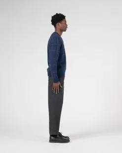 Alpaca Wool Check V-Sweater Navy -Dress store Knickerbocker62d18d646210268996824762d18d6462108.62d18d6462108