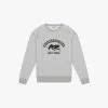 Big Cat Raglan Crew Sweatshirt Heather Grey
