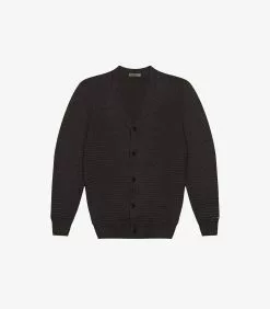 Merino Pebble Cardigan Brown