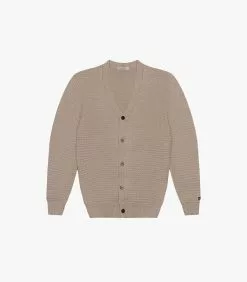 Merino Pebble Cardigan Camel