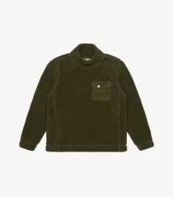 Pile Fleece Turtleneck Olive