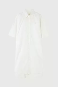 LM Poplin Short Sleeve Shirt Dress -Dress store LMPoplinSSShirtdress Natural Updated scaled